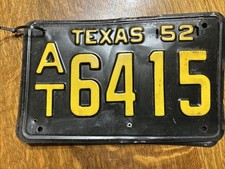 1952 Texas license plates picture