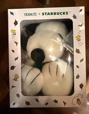 TWO NEW STARBUCKS PEANUTS SNOOPY PLUSHIES READY TO SHIP picture