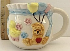 Vintage baby cup big ceramic mug toddler first birthday party decor Excellent picture
