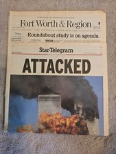 Vintage 9/11/01 Fort Worth Star Telegram Late Edition - Special Print - Sept 11 picture
