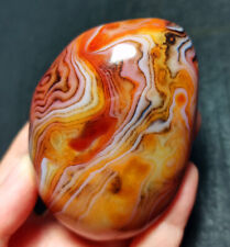 Top 177G Natural Polished Silk Banded Lace Agate Crystal Madagascar  YY728 picture