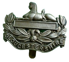 5th & 6th Battalion Gloucestershire Regiment Cap Badge Slider ANTIQUE Original picture