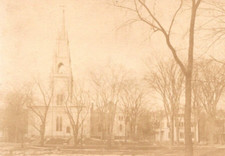 RPPC Colonial Church and Houses   - Real Photo Postcard  c1910 picture