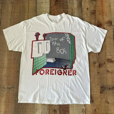 Vintage Foreigner Tour Of The 80s T-shirt S to 5XL picture