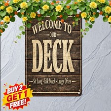 Welcome Home Porch Hospitality Front Door Plaque Vintage Metal Tin Sign 8x12 picture