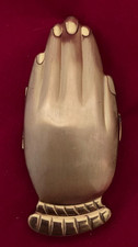 Rare 1930s-40s Vintage Hand-Shaped Brass Volupte USA Compact picture
