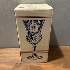 70’s Avon Fostoria Cobalt Blue George & Martha Washington Goblets Candle Holders picture