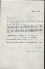 Sandra Dee.  1958 typed letter signed when 16 about her new movies & Paris. COA picture