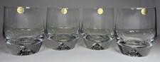Lot Of 4 New KROSNO Poland Crystal Whiskey Glasses Bubble Bottom Heavy Base 4” picture