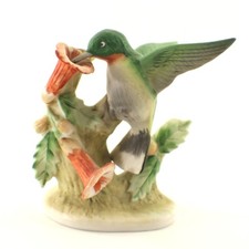 Lefton HUMMINGBIRD Figurine KW464 Hand Painted Porcelain 3.5