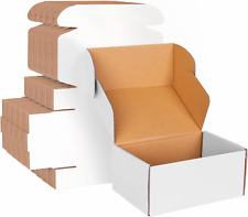 6x4x3 White Cardboard Boxes 30 Pack, Small Shipping Boxes for Small Business Mai picture