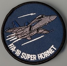 F/A-18 Super HORNET Naval Strike FIGHTER Iron On Patch FA-18 USAF NAVY  Military picture