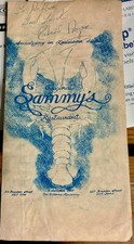 Vintage Richard Pryor Autograph On An Original Sammy’s Restaurant  Menu picture