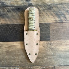 Vintage Larry Benoit S E Handmade Knife. Deer Hide Handle From 2001 Buck . picture