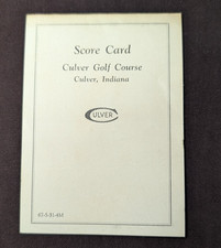 Culver Military Academies Golf Course Scorecard ca. 1930s unused (Indiana) picture