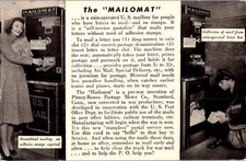 Vintage Postcard Mailomat Machine Postal Innovation War Era Mailing System picture