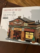 Christmas in the City Series Harley-Davidson Garage Introduced 2013 Retired 2014 picture