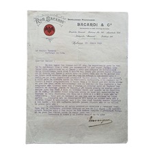 1910 Bacardi Rum Typed Letter Signed Emilio Bacardi Enrique Schueg Sugar Empire picture