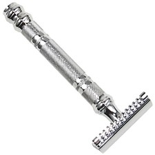 Parker 24C -Three Piece OPEN COMB Smooth Double Edge Safety Razor & 5 Blades  picture