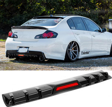 Black Universal Rear Bumper Diffuser Shark Fin Bumper Lip Splitter Spoiler with picture