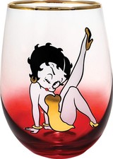 Spoontiques 21706 Betty Boop Stemless Glass, 20 ounces, Red picture