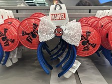 Disney Park Marvel Spiderman Minnie Ears Headband NWT picture