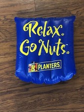 Planters Nuts Inflatable Seat Cushion Promotional Item. 12” “Relax Go Nuts”  picture