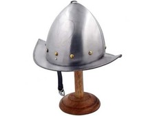 18G Steel Medieval Warrior Spanish Morion Helmet-Conquistador Armor Helmet picture