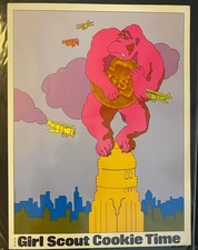Rare 1972 King Kong Quaker Oats Girl Scout Cookies Original Poster Nice Vintage picture