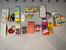 Vintage 70s Avon Pin Pals Lot of 9 Complete w/ Boxes Unused Perfume Glace picture