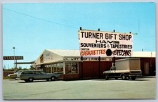 K23/ Franklin Kentucky Postcard Chrome Turner's Gift Shop Automobiles 325 picture