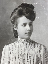 1890s YOUNG PRETTY WOMAN antique mounted photograph MINNEAPOLIS, MINNESOTA picture