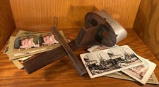 Antique Stereoscope Viewer Pat’d Apr 12 1904 + 13 Vintage Stereoview Cards picture