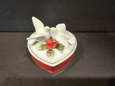 Lefton China Two Kissing Doves Trinket Dish picture