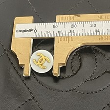 authentic vtg CHANEL 3D gold plated CC logo stamped BUTTON picture
