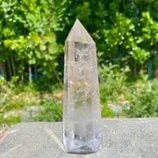 239G Natural Clear Quartz Crystal Point Healing Wand Polished Rock Crystal Reiki picture