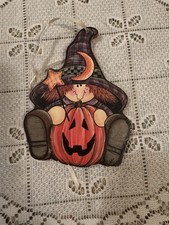 Longaberger Custom Wooden Tie-on -Witch  - Homestead Exclusive picture