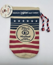 Tito’s Vodka American Flag Embroidered Bottle Bag Red White Blue NWT picture