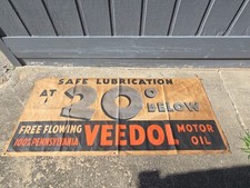Vintage C1940s Original Veedol Motor Oil 20 Below Advertising 81