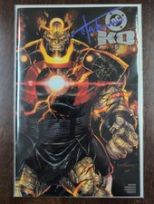 2026 DC KO #5 Tyler Kirkham Signed Darkseid Battle Damage Foil MegaCon COA picture