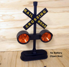 15887 Railroad Train / Track Crossing Sign with Flashing Lights and Sounds picture