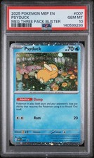2025 Pokemon Black Star Promo Psyduck #007 GEM MT PSA 10 Meg Three Pack Blister picture