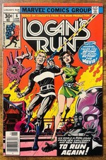 LOGAN'S RUN 1 HIGH GRADE 1ST SOLO STORY APPEARANCE OF THANOS MARVEL COMICS 1977 picture