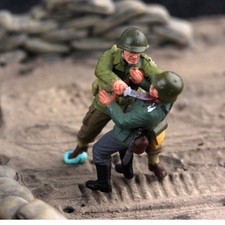 Homemade 1/72 US launched a surprise attack on the German army 2-Person Model picture