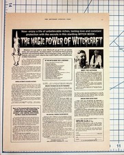 Vintage 1970s The Magic Power of Witchcraft Magazine Ad Ephemera picture