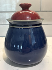Denby-Langley Harlequin 7”height w/lid 5” at widest width, Excellent Condition picture