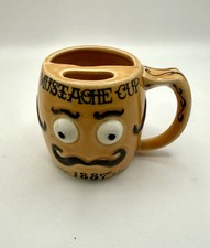 Vintage 1956 St. Pierre & Patterson Mustache Cup Mug 1887 Face Novelty Ceramic picture