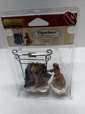 Lemax BARGAIN HUNTING Set of 2 Pieces Victorian Shopper 2005 Christmas Village picture