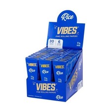 Vibes Cones Coffin Rice Blue - 1 1/4 - 30 Pack 6CT 180 Cones Total picture
