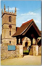 Bladon England UK, The Parish, Old Church, Entrance Gate, Vintage Postcard picture